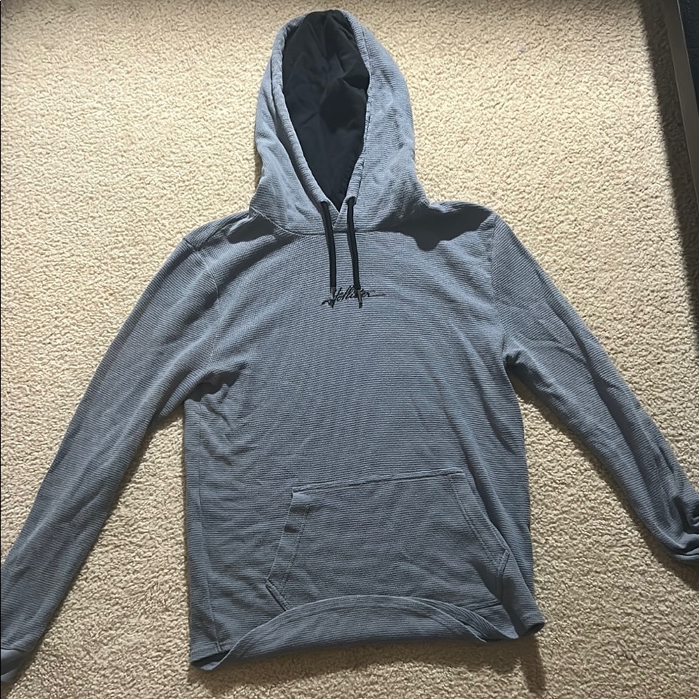 Hollister Gray and Black Sweatshirts & Hoodies